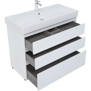 Тумба под раковину Aquanet Nova Lite 302478 100 см белый